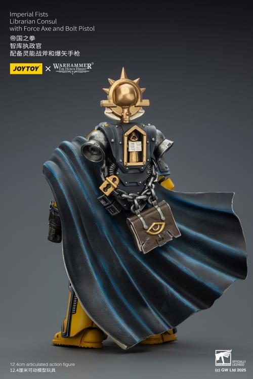 Warhammer: The Horus Heresy Imperial Fists Librarian Consul with Force Axe and Bolt Pistol 1/18 Scale Action Figure Gallery Image 7