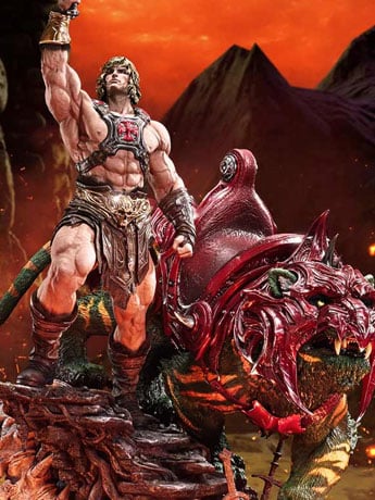 Masters of the Universe Real Elite Masterline He-Man & Battle Cat (Ultimate Ver.) 1/4 Scale Statue Gallery Image 2