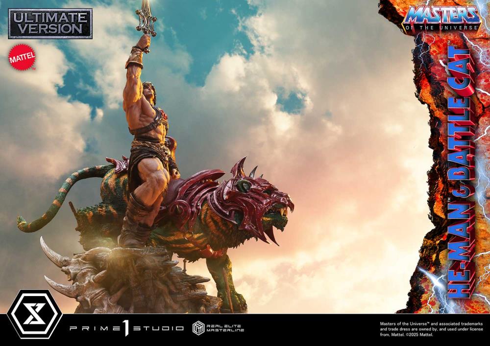 Masters of the Universe Real Elite Masterline He-Man & Battle Cat (Ultimate Ver.) 1/4 Scale Statue Gallery Image 17