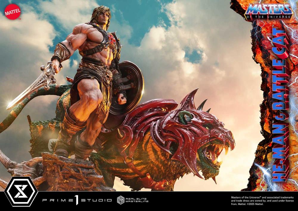 Masters of the Universe Real Elite Masterline He-Man & Battle Cat (Ultimate Ver.) 1/4 Scale Statue Gallery Image 15