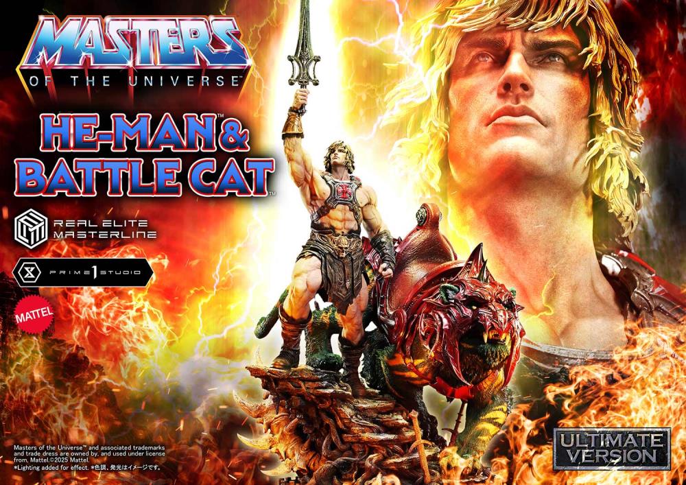 Masters of the Universe Real Elite Masterline He-Man & Battle Cat (Ultimate Bonus Ver.) 1/4 Scale Limited Edition Statue Gallery Image 3