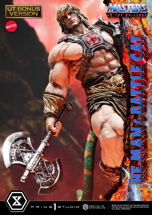 Masters of the Universe Real Elite Masterline He-Man & Battle Cat (Ultimate Bonus Ver.) 1/4 Scale Limited Edition Statue Gallery Image 6