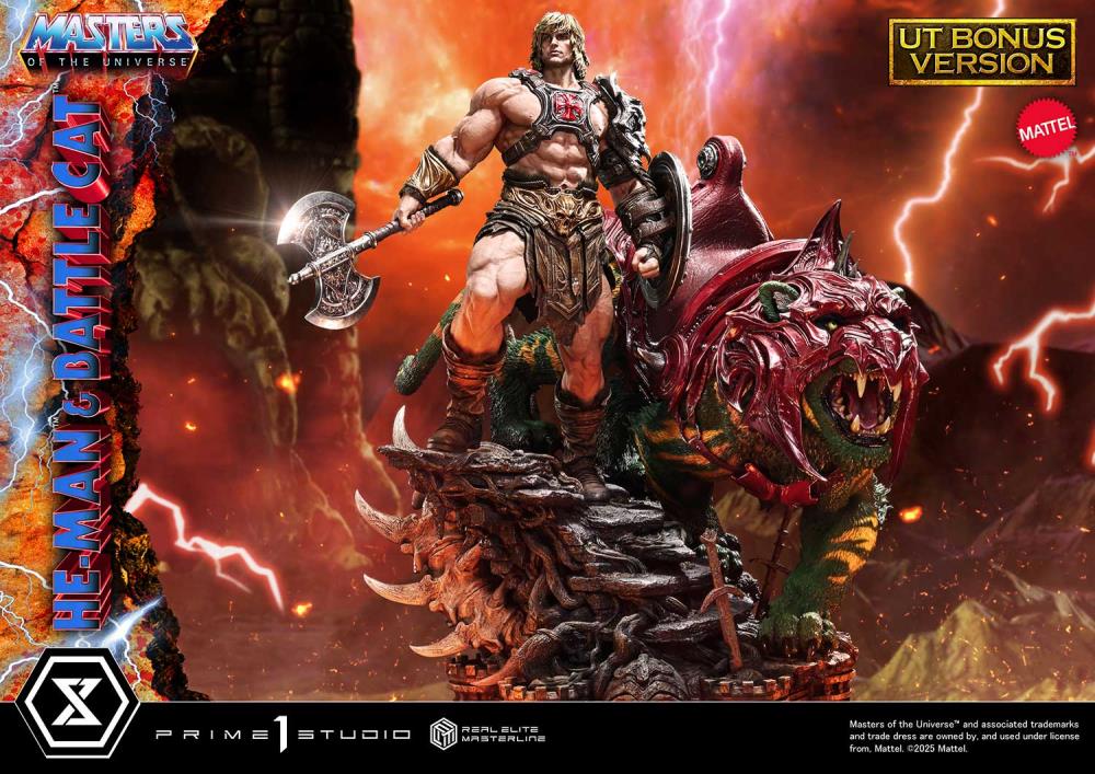 Masters of the Universe Real Elite Masterline He-Man & Battle Cat (Ultimate Bonus Ver.) 1/4 Scale Limited Edition Statue Gallery Image 5