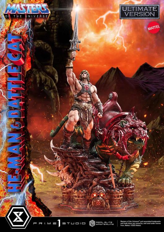 Masters of the Universe Real Elite Masterline He-Man & Battle Cat (Ultimate Bonus Ver.) 1/4 Scale Limited Edition Statue Gallery Image 8