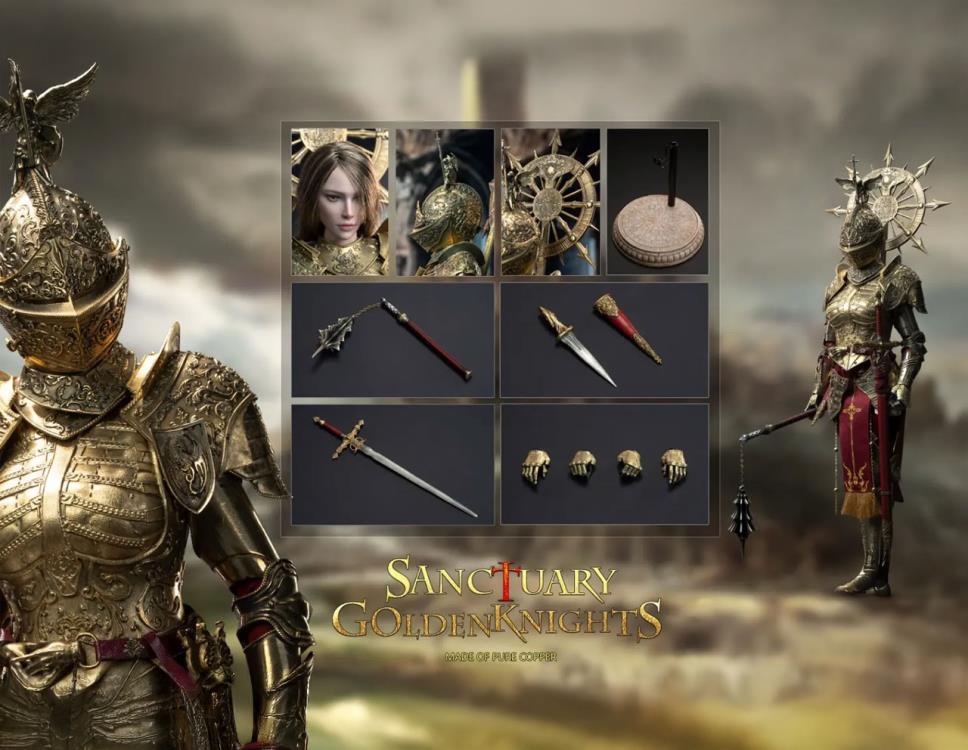 Sanctuary Goldenknights Swords of Chaos Golden Temple Guardian (Brass Edition) 1/6 Scale Figure Gallery Image 12