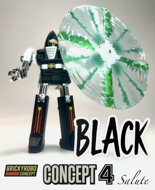 BrickyRobo Concept 4 Salute Black (Vintage-Style Face) Figure Gallery Image 3