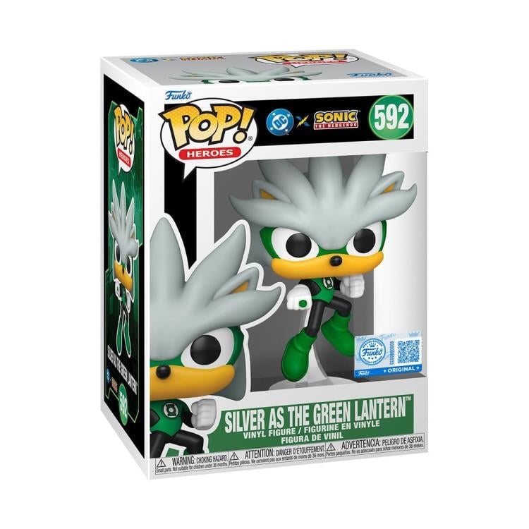 Justice League x Sonic the Hedgehog Pop! Heroes #592 Silver as the Green Lantern Gallery Image 4