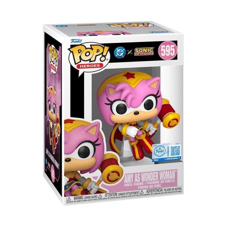 Justice League x Sonic the Hedgehog Pop! Heroes #595 Amy as Wonder Woman Gallery Image 4