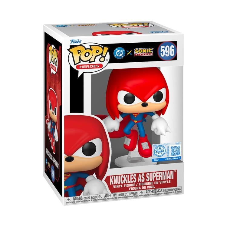 Justice League x Sonic the Hedgehog Pop! Heroes #596 Knuckles as Superman Gallery Image 4