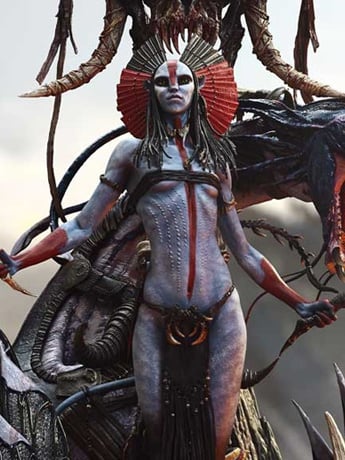 Avatar: Fire and Ash Real Elite Masterline Varang and Nightwraith (Bonus ver.) 1/4 Scale Statue Gallery Image 2