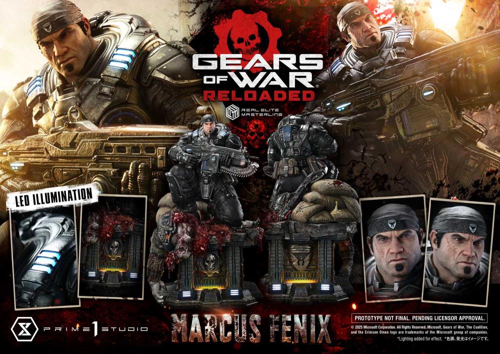 Gears of War Real Elite Masterline Marcus Fenix 1/3 Scale Statue Gallery Image 3