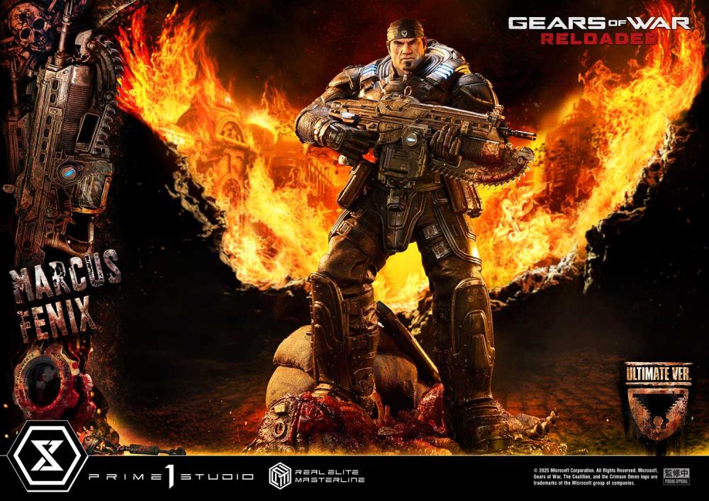 Gears of War Real Elite Masterline Marcus Fenix (Ultimate Ver.) 1/3 Scale Statue Gallery Image 6