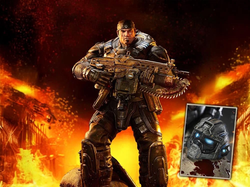 Gears of War Real Elite Masterline Marcus Fenix (Ultimate Bonus Ver.) 1/3 Scale Statue Gallery Image 1