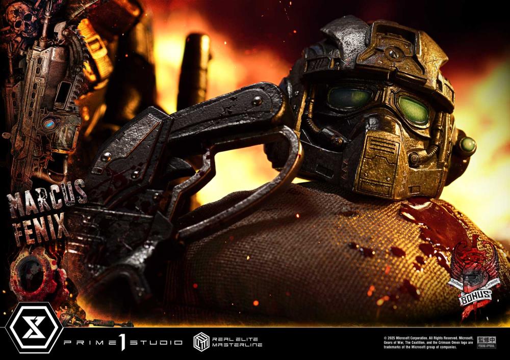 Gears of War Real Elite Masterline Marcus Fenix (Ultimate Bonus Ver.) 1/3 Scale Statue Gallery Image 15