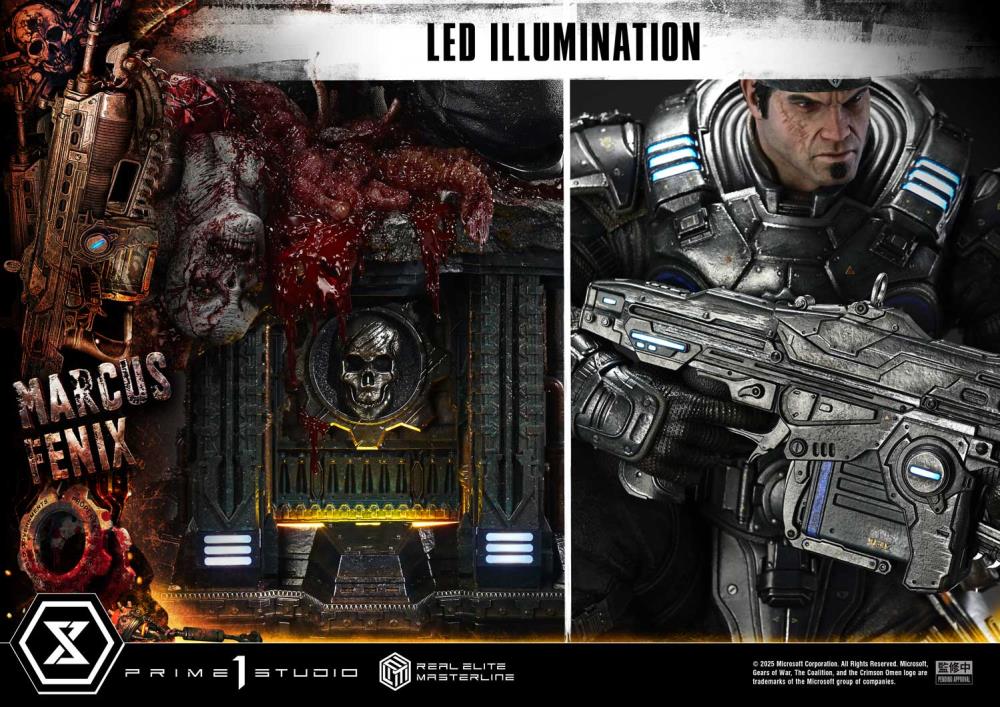 Gears of War Real Elite Masterline Marcus Fenix (Ultimate Bonus Ver.) 1/3 Scale Statue Gallery Image 10