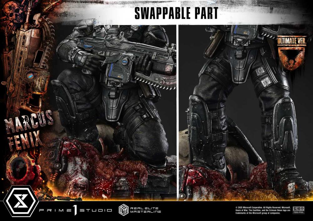 Gears of War Real Elite Masterline Marcus Fenix (Ultimate Bonus Ver.) 1/3 Scale Statue Gallery Image 9