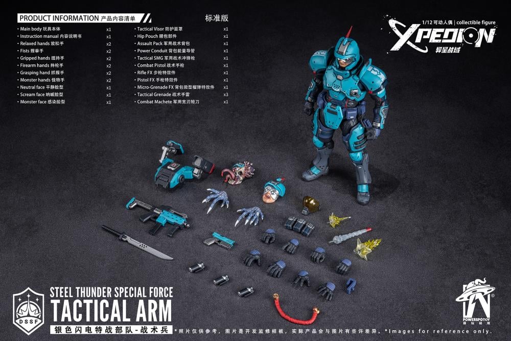Xpedion Steel Thunder Special Force Tactical Arm (Standard Edition) 1/12 Scale Action Figure Gallery Image 14