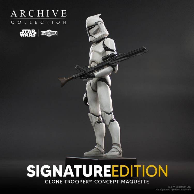 Star Wars: Attack of the Clones Archive Collection Clone Trooper (Signature Edition) Limited Edition Concept Maquette Replica Gallery Image 6