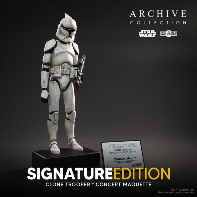 Star Wars: Attack of the Clones Archive Collection Clone Trooper (Signature Edition) Limited Edition Concept Maquette Replica Gallery Image 5