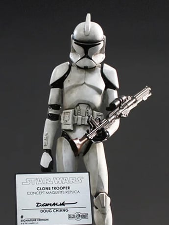 Star Wars: Attack of the Clones Archive Collection Clone Trooper (Signature Edition) Limited Edition Concept Maquette Replica Gallery Image 2