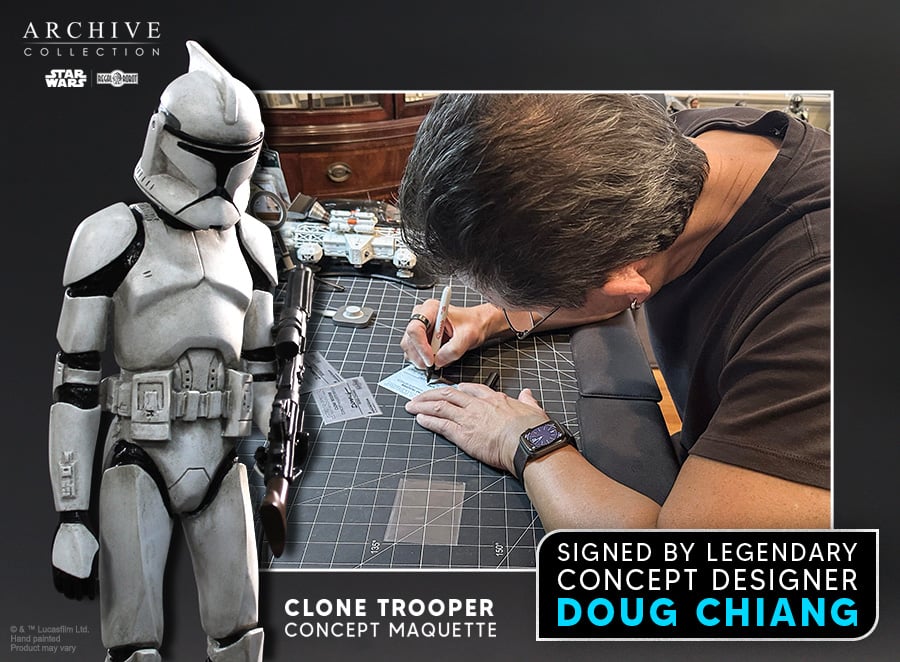 Star Wars: Attack of the Clones Archive Collection Clone Trooper (Signature Edition) Limited Edition Concept Maquette Replica Gallery Image 13