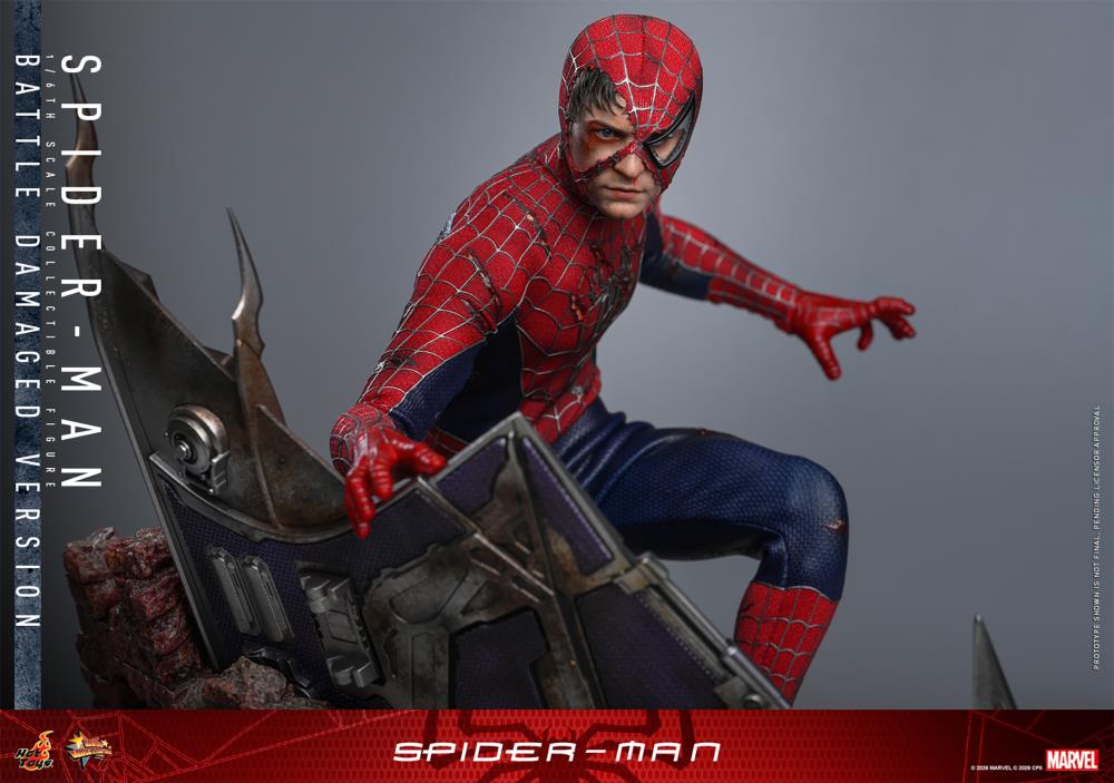 Spider-Man (2002) MMS859 Spider-Man (Battle Damaged Ver.) 1/6th Scale Collectible Figure Gallery Image 16