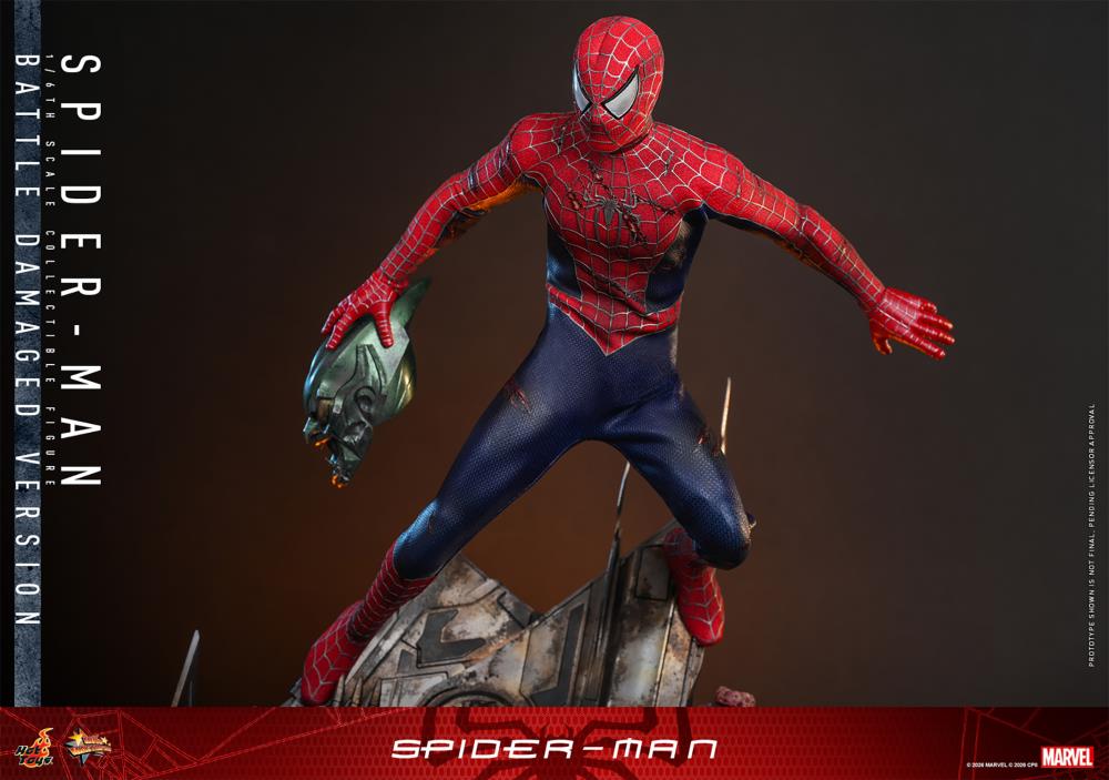 Spider-Man (2002) MMS859 Spider-Man (Battle Damaged Ver.) 1/6th Scale Collectible Figure Gallery Image 9