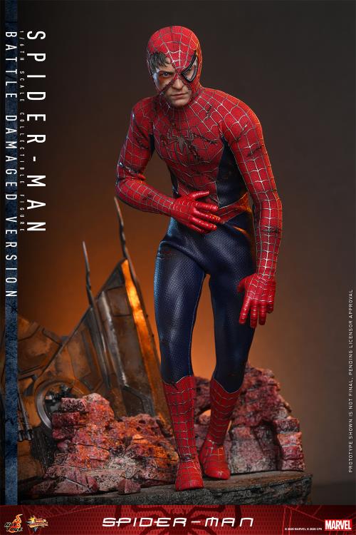 Spider-Man (2002) MMS859 Spider-Man (Battle Damaged Ver.) 1/6th Scale Collectible Figure Gallery Image 8