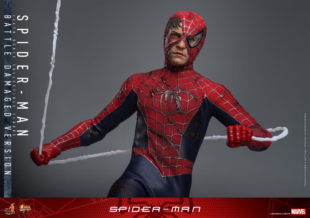 Spider-Man (2002) MMS859 Spider-Man (Battle Damaged Ver.) 1/6th Scale Collectible Figure Gallery Image 15