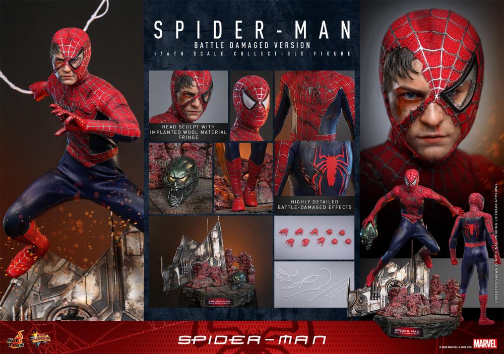 Spider-Man (2002) MMS859 Spider-Man (Battle Damaged Ver.) 1/6th Scale Collectible Figure Gallery Image 18