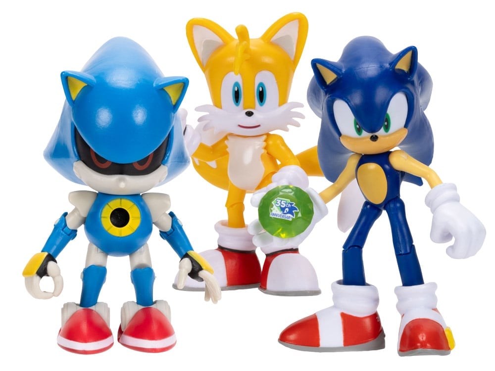 【希少】ソニック フィギュアセット JAKKS Sonic the Hedgehog 35th Anniversary 4-Inch Scale Wave 23 Set of 3