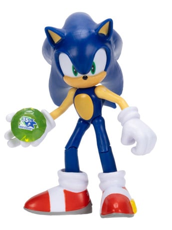 Sonic the Hedgehog 35th Anniversary Modern Sonic with Chaos Emerald 4-Inch Scale Figure Gallery Image 2