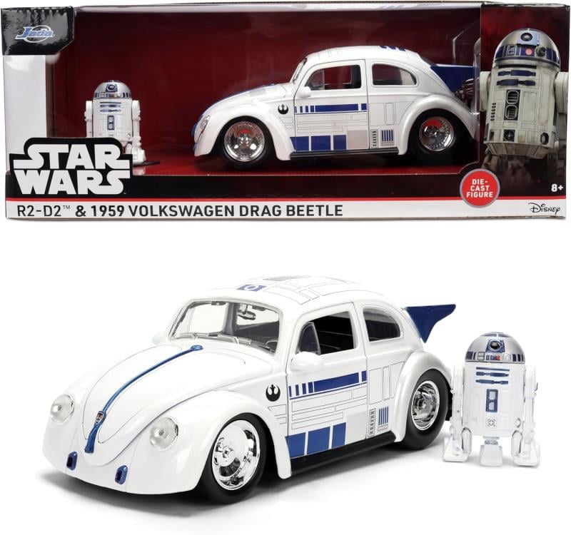 Star Wars Hollywood Rides Die-Cast R2-D2 Figurine & 1959 Volkswagen Drag Beetle 1/24 Scale Model Gallery Image 12