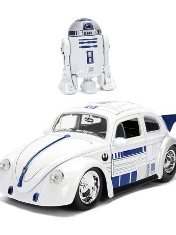 Star Wars Hollywood Rides Die-Cast R2-D2 Figurine & 1959 Volkswagen Drag Beetle 1/24 Scale Model Gallery Image 2