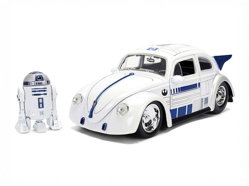 Star Wars Hollywood Rides Die-Cast R2-D2 Figurine & 1959 Volkswagen Drag Beetle 1/24 Scale Model Gallery Image 1