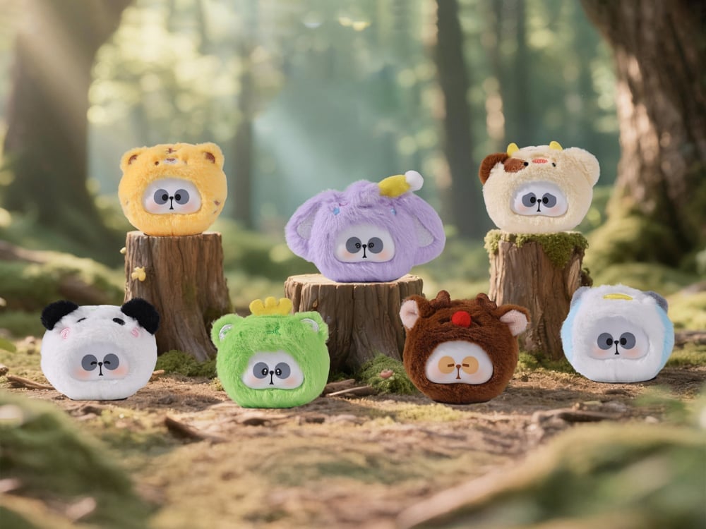 Mr. Pa Cute Animal Friends Box of 6 Random Plush Figures