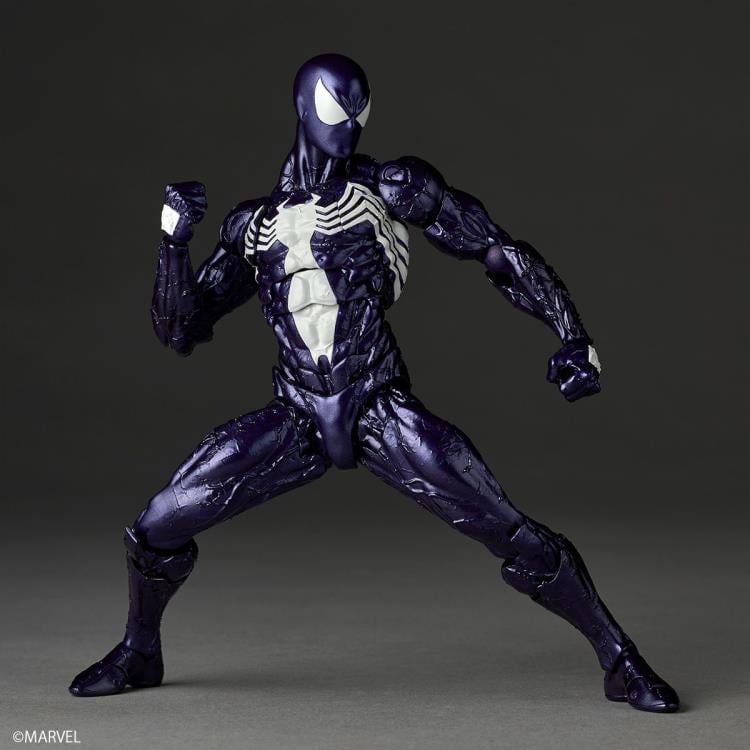 Marvel Comics Amazing Yamaguchi Revoltech NR106 Symbiote Suit Spider-Man (Purple Ver.) Action Figure Gallery Image 4