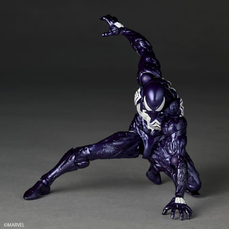Marvel Comics Amazing Yamaguchi Revoltech NR106 Symbiote Suit Spider-Man (Purple Ver.) Action Figure Gallery Image 8