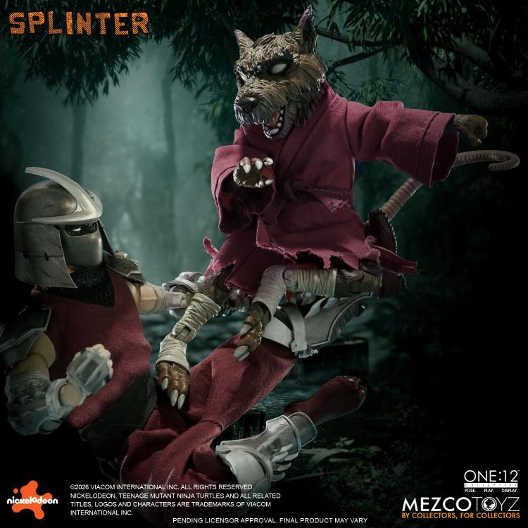 Teenage Mutant Ninja Turtles One:12 Collective Splinter Action Figure Gallery Image 8