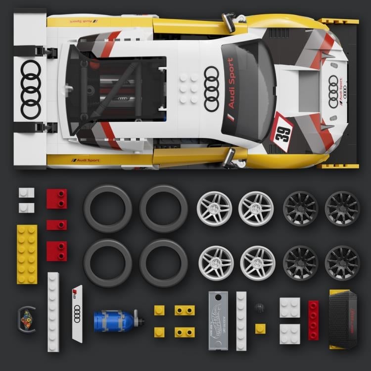 Hot Wheels Elite Series Mattel Brick Shop '15 Audi R8 LMS Building Set Gallery Image 5