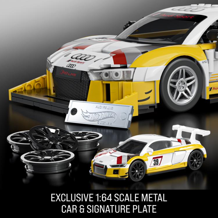 Hot Wheels Elite Series Mattel Brick Shop '15 Audi R8 LMS Building Set