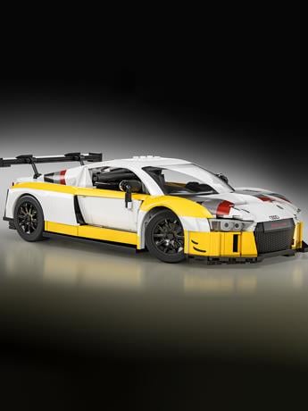 Hot Wheels Elite Series Mattel Brick Shop '15 Audi R8 LMS Building Set Gallery Image 2