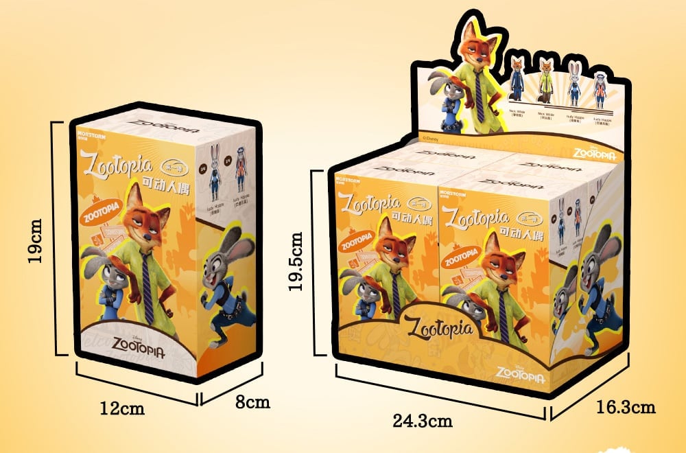 Zootopia Judy Hopps and Nick Wilde Boxed Set of 4 Figures