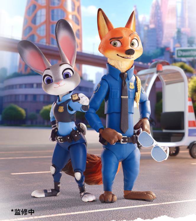 セット・ニックand ジュディ Zootopia Judy Hopps and Nick Wilde Boxed Set of 4 Figures