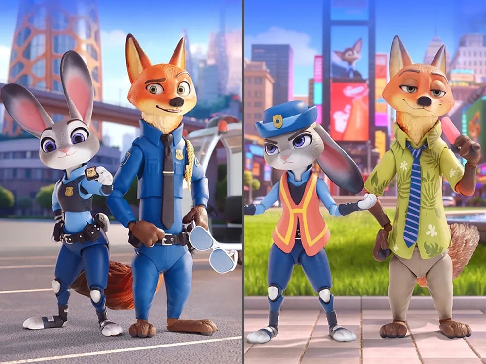 Zootopia Judy Hopps and Nick Wilde Boxed Set of 4 Figures