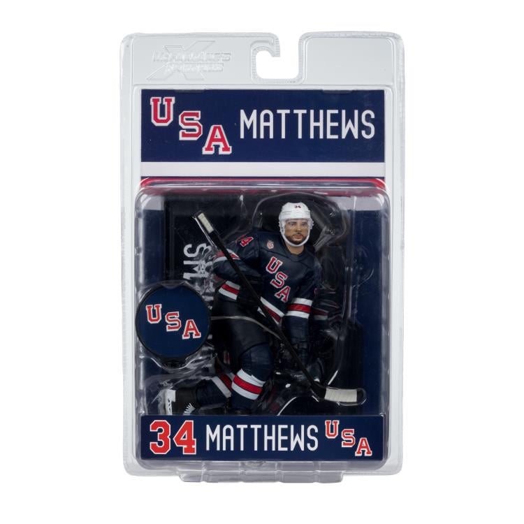 Team USA SportsPicks Auston Matthews (Olympics) 7" Posed Figure Gallery Image 8