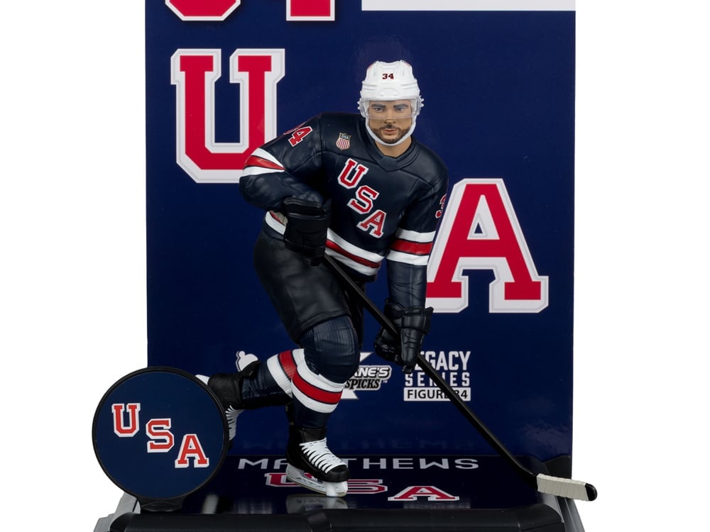 Team USA SportsPicks Auston Matthews (Olympics) 7" Posed Figure Gallery Image 1