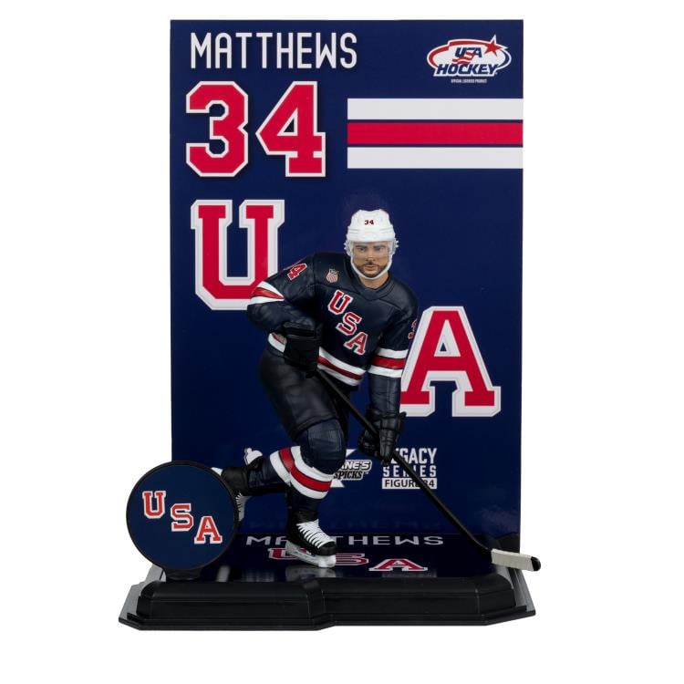 Team USA SportsPicks Auston Matthews (Olympics) 7" Posed Figure Gallery Image 3