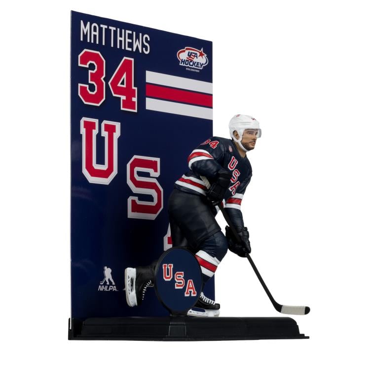 Team USA SportsPicks Auston Matthews (Olympics) 7" Posed Figure Gallery Image 4