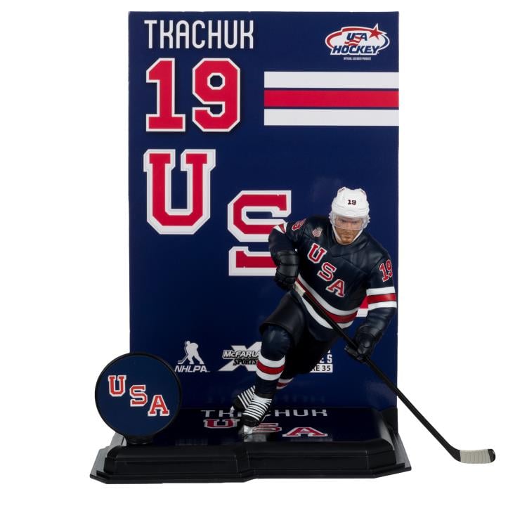 Team USA SportsPicks Matthew Tkachuk (Olympics) 7" Posed Figure Gallery Image 3